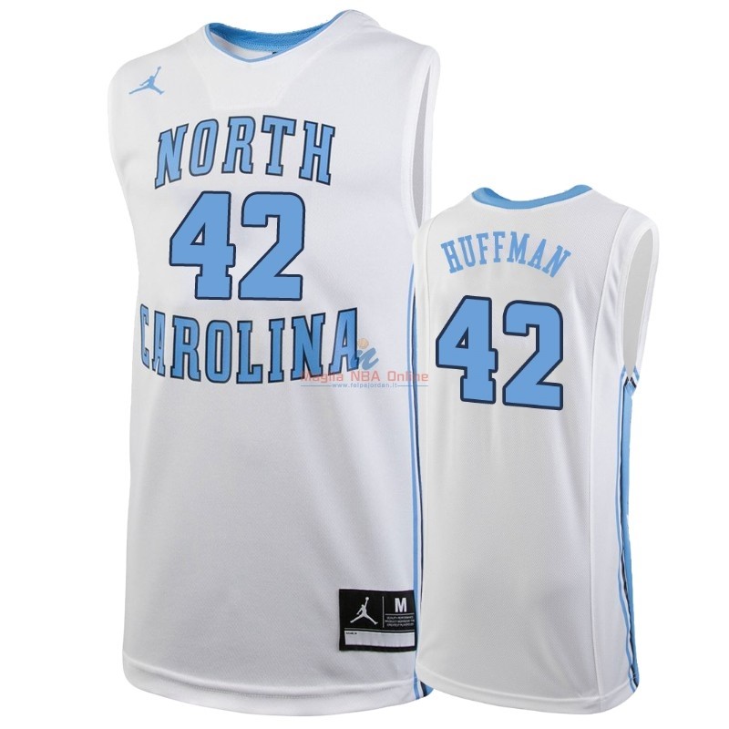 Acquista Maglia NCAA North Carolina #42 Brandon Huffman Bianco