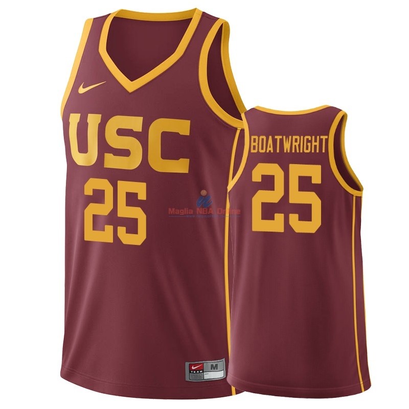 Acquista Maglia NCAA USC Trojans #25 Bennie Boatwright Borgogna 2019