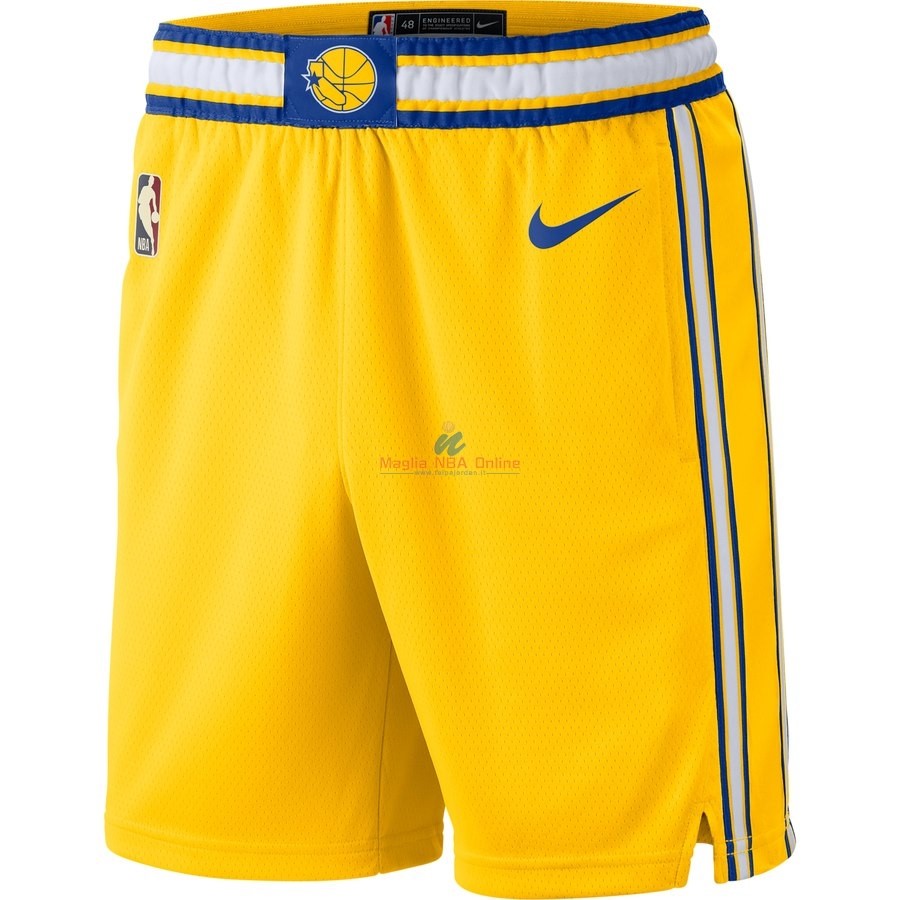 Acquista Pantaloni Basket Golden State Warriors Arancia Hardwood Classics