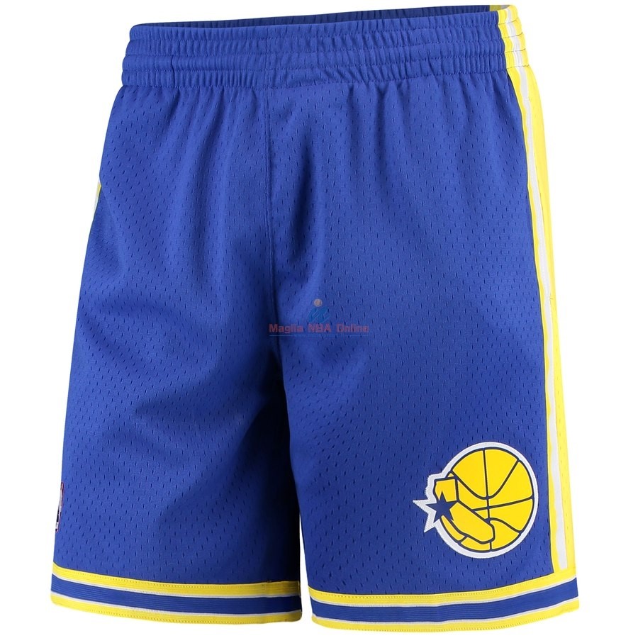 Acquista Pantaloni Basket Golden State Warriors Blu Hardwood Classics