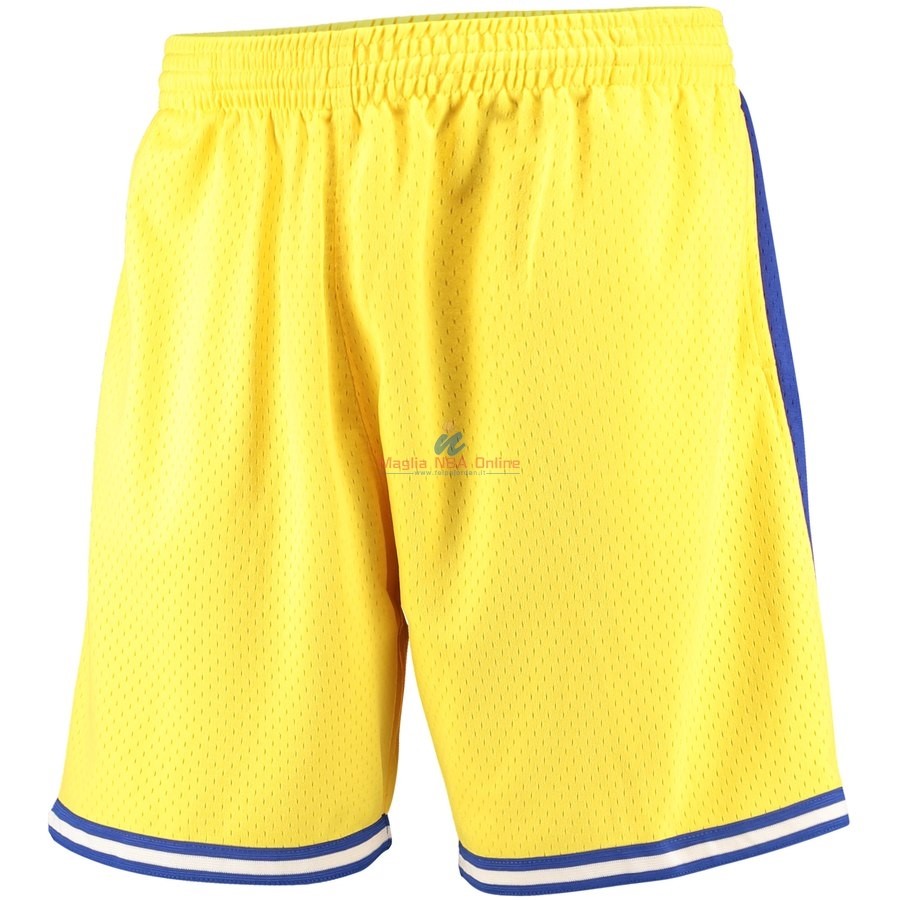 Acquista Pantaloni Basket Golden State Warriors Giallo Hardwood Classics