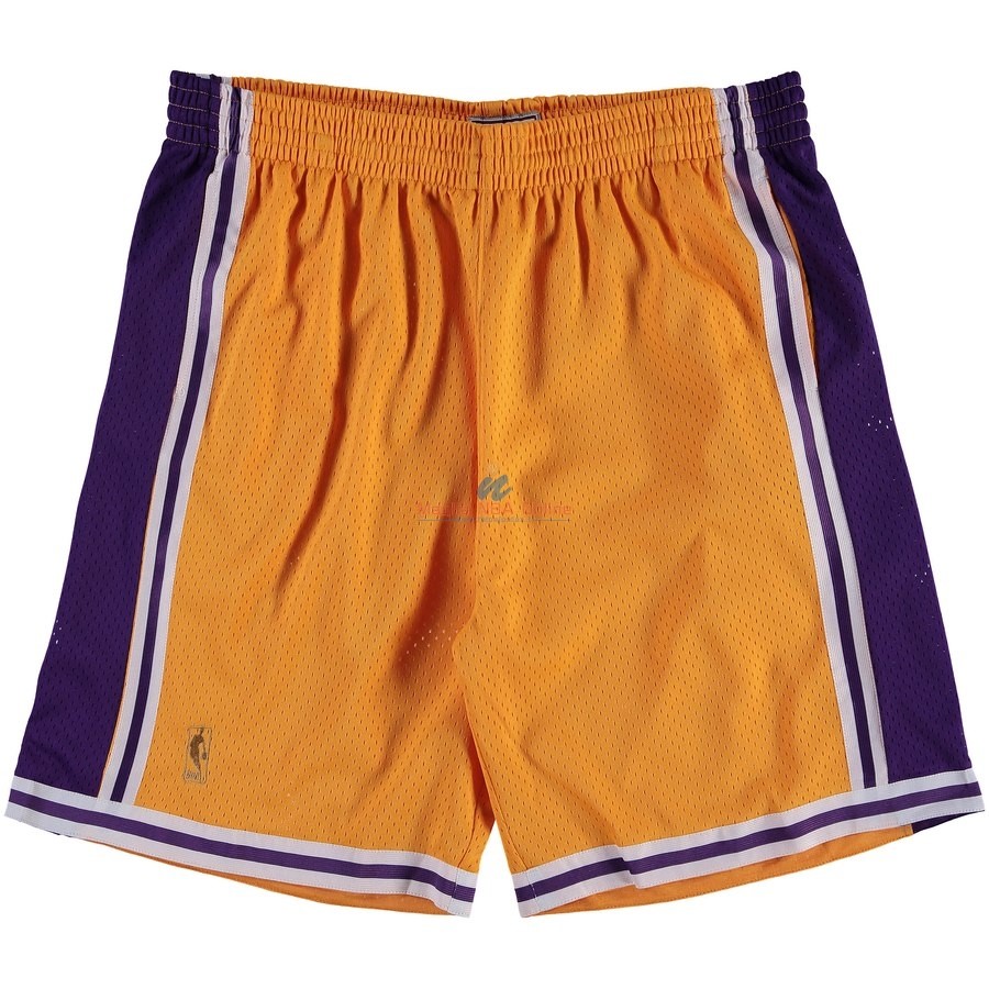 Acquista Pantaloni Basket Los Angeles Lakers Giallo Hardwood Classics