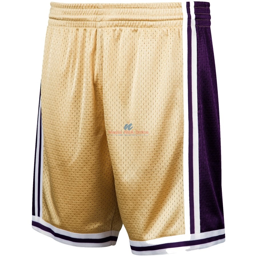 Acquista Pantaloni Basket Los Angeles Lakers Oro Hardwood Classics