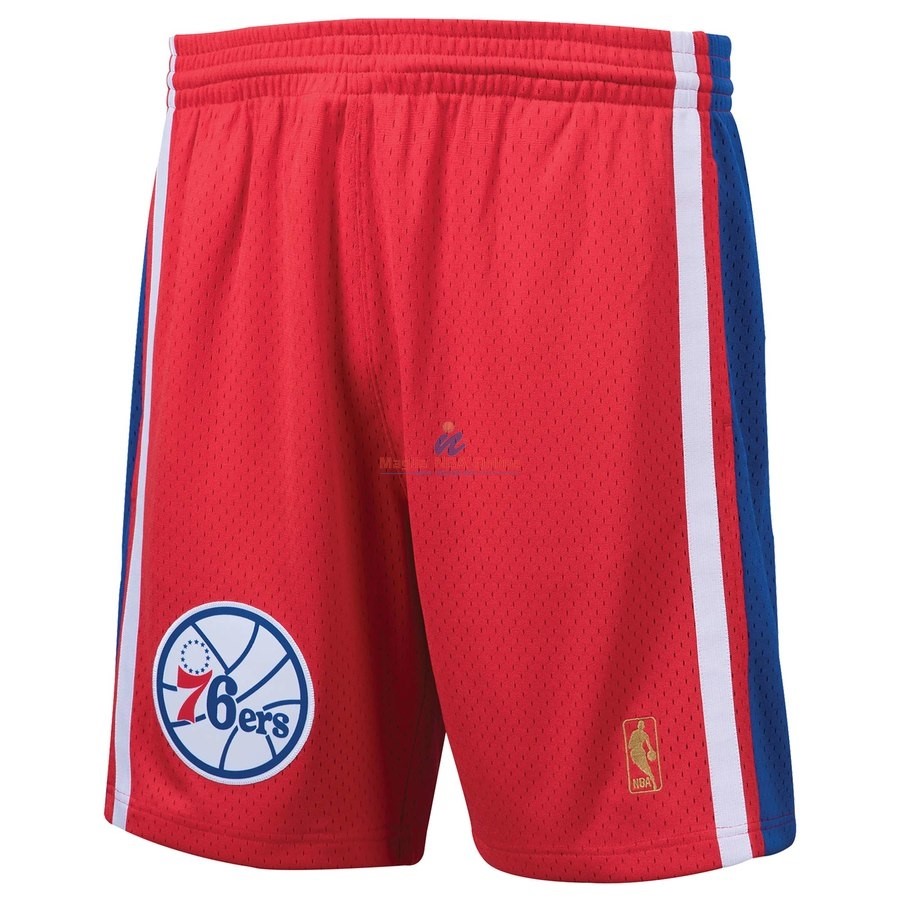 Acquista Pantaloni Basket Philadelphia 76ers Rosso Hardwood Classics