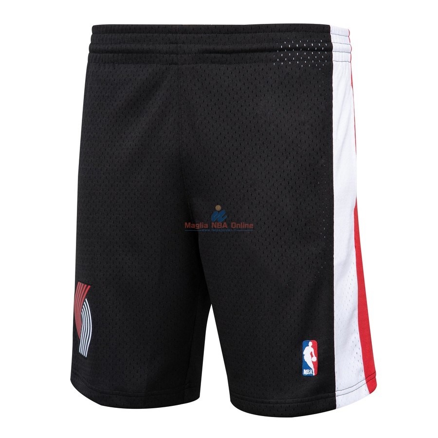 Acquista Pantaloni Basket Portland Trail Blazers Nero Hardwood Classics