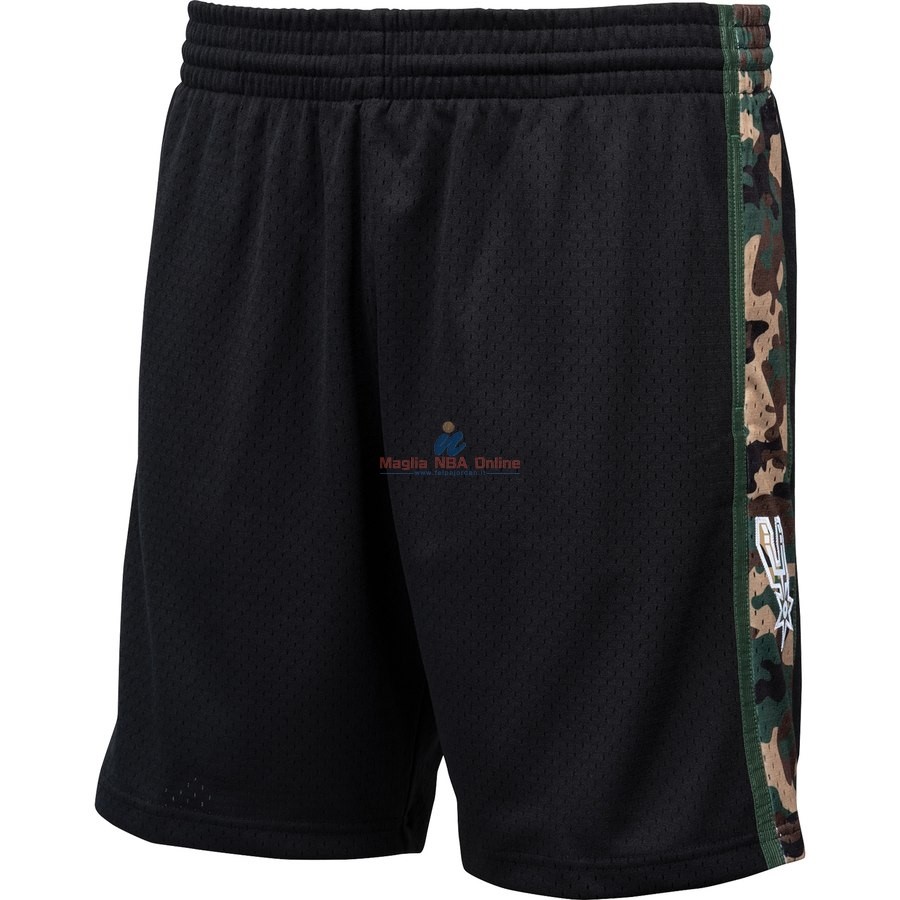 Acquista Pantaloni Basket San Antonio Spurs Nero Nero Hardwood Classics