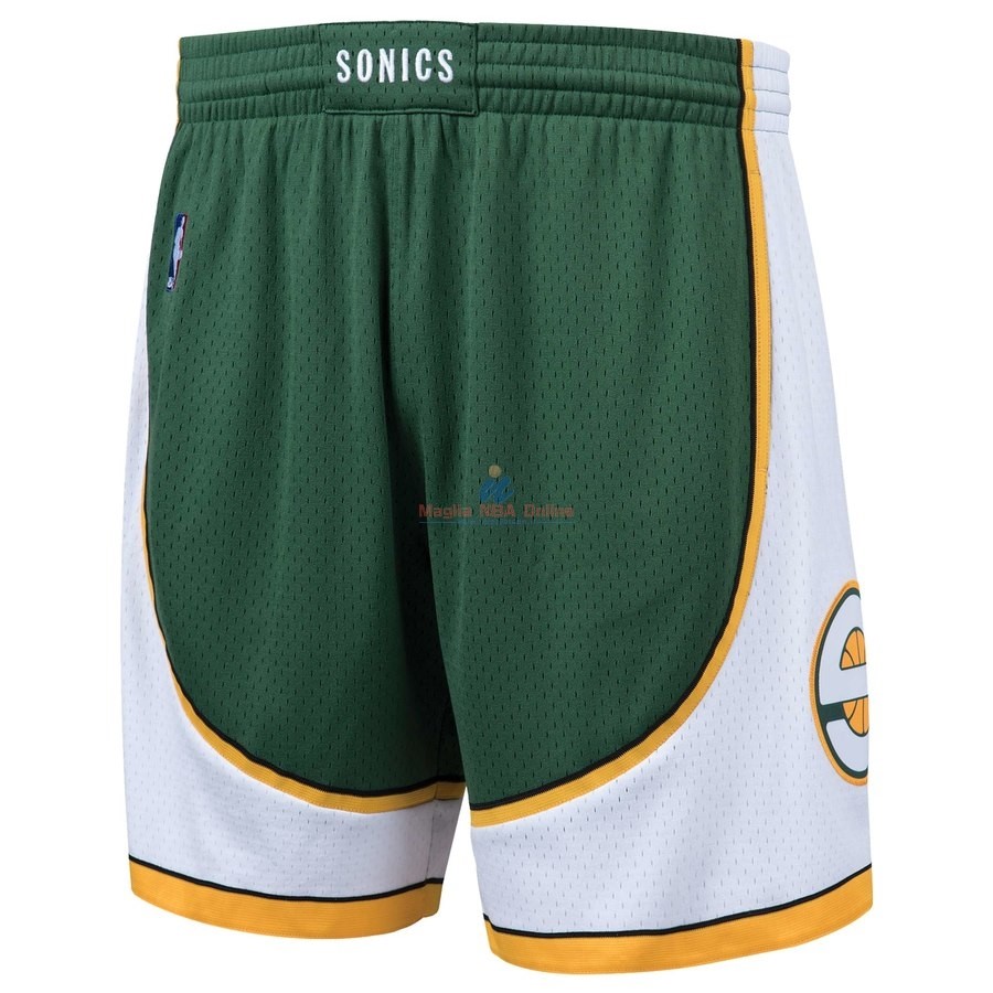 Acquista Pantaloni Basket Seattle SuperSonics Bianco Hardwood Classics