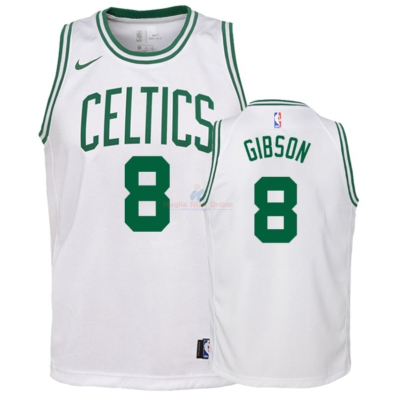 Maglia NBA Bambino Boston Celtics #8 Jonathan Gibson Bianco Association 2018-19 Acquista