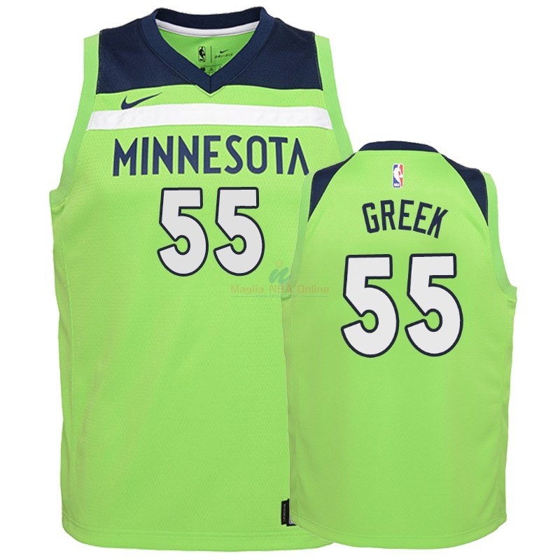 Maglia NBA Bambino Minnesota Timberwolves #55 Mitch Creek Verde Statement 2018-19 Acquista