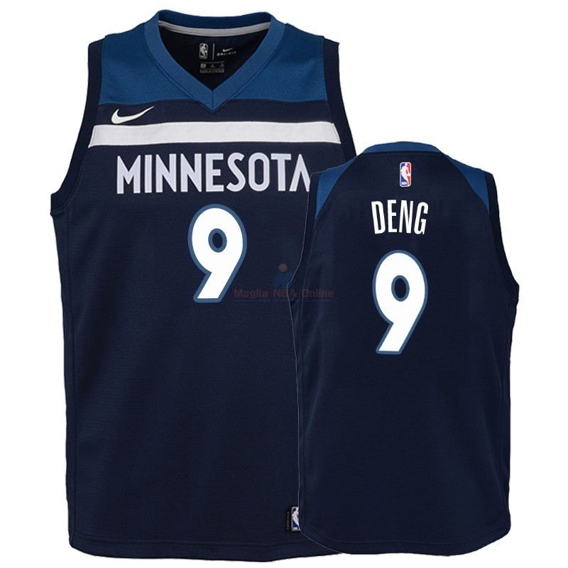 Maglia NBA Bambino Minnesota Timberwolves #9 Luol Deng Marino Icon 2018-19 Acquista