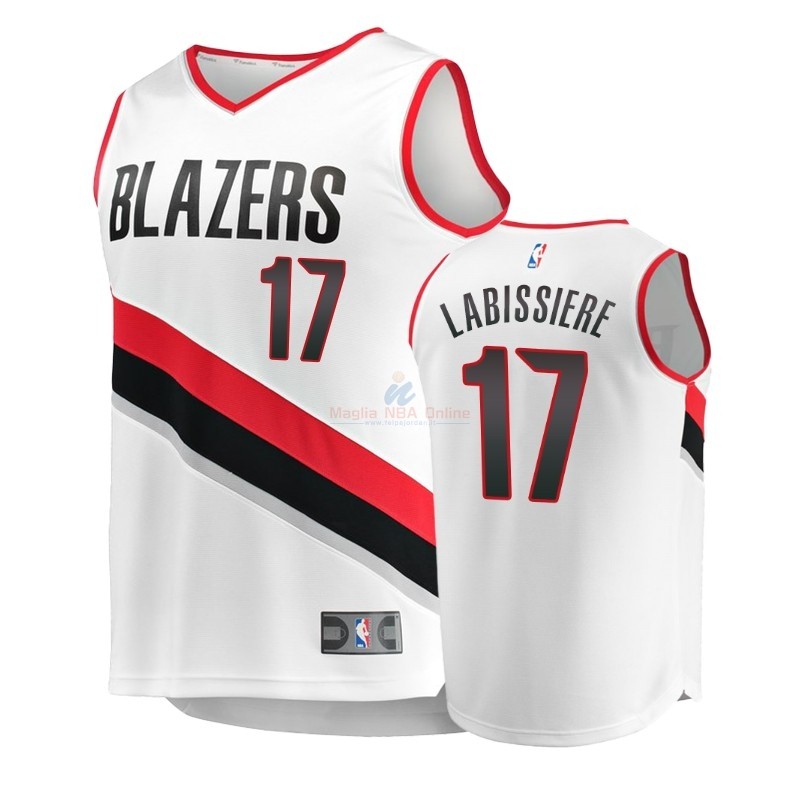 Maglia NBA Bambino Portland Trail Blazers #17 Skal Labissiere Bianco Icon 2018-19 Acquista