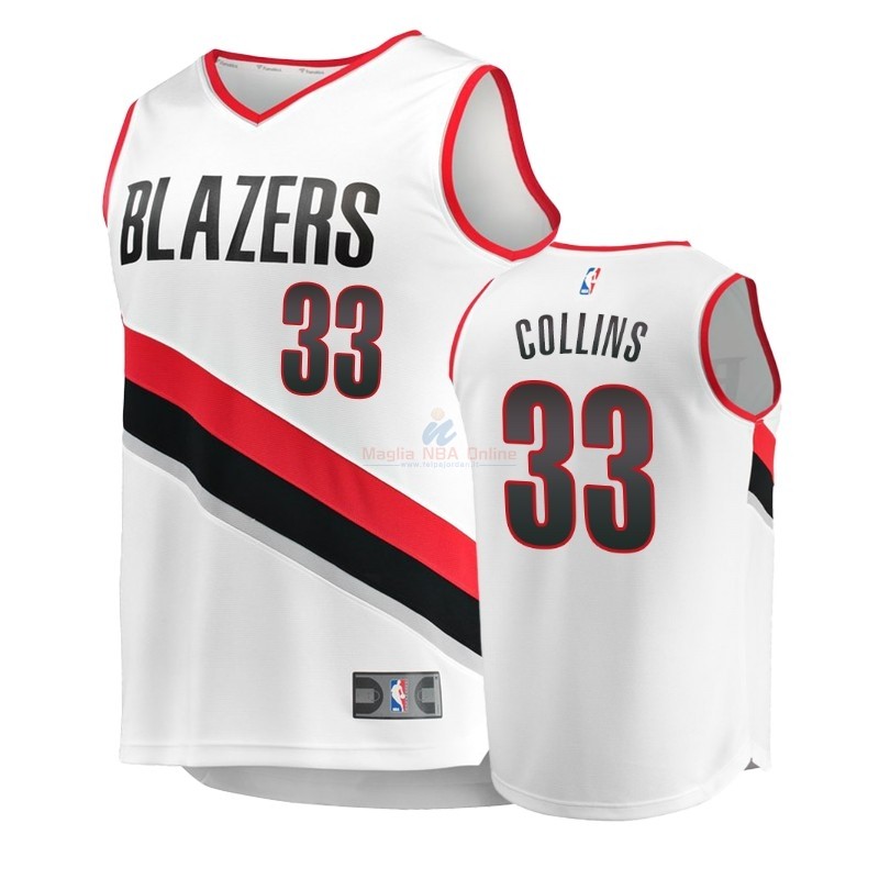Maglia NBA Bambino Portland Trail Blazers #33 Zach Collins Bianco Icon 2018-19 Acquista