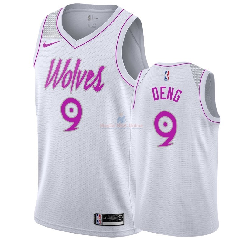 Maglia NBA Earned Edition Minnesota Timberwolves #9 Luol Deng Bianco Acquista