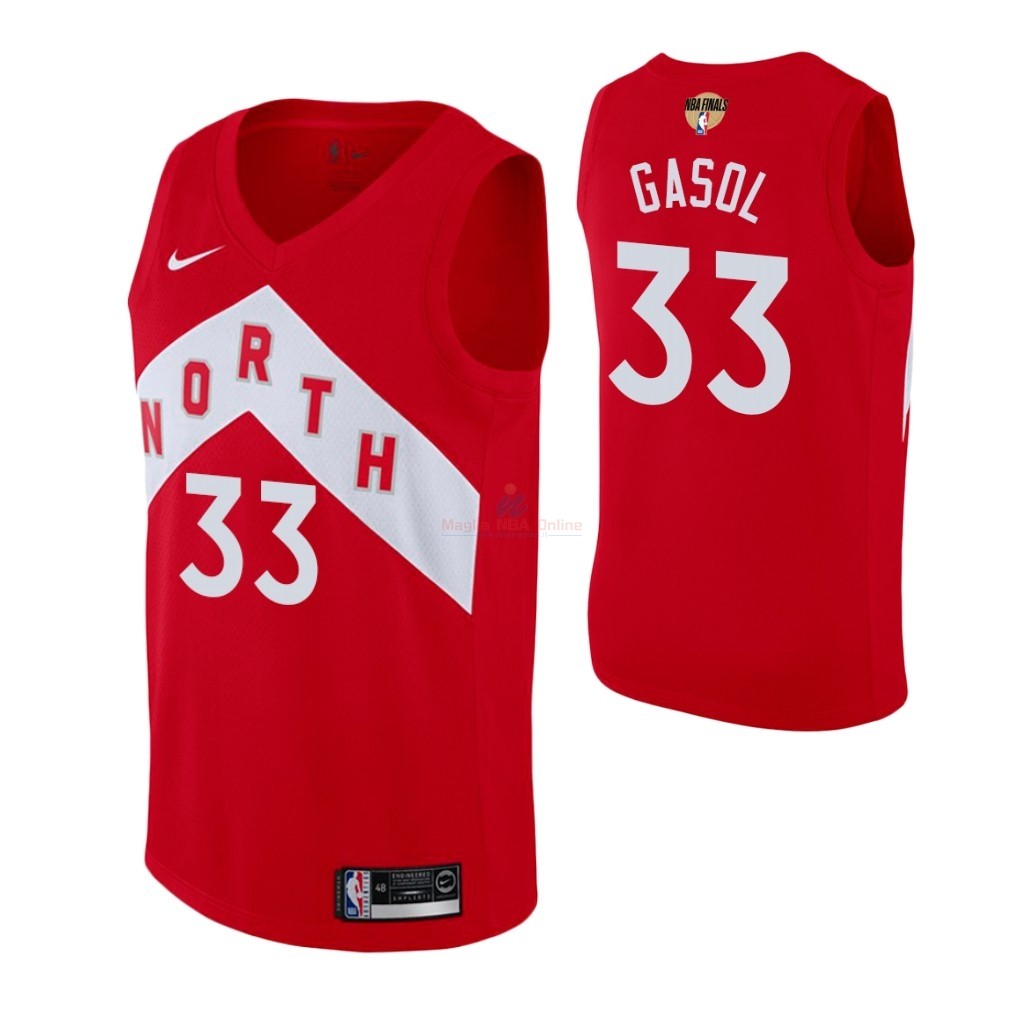 Maglia NBA Earned Edition Toronto Raptors #33 Marc Gasol Rosso Acquista