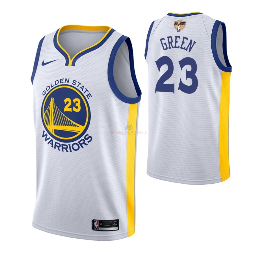 Maglia NBA Golden State Warriors 2019 Campionato Finali #23 Draymond Green Bianco Association Acquista