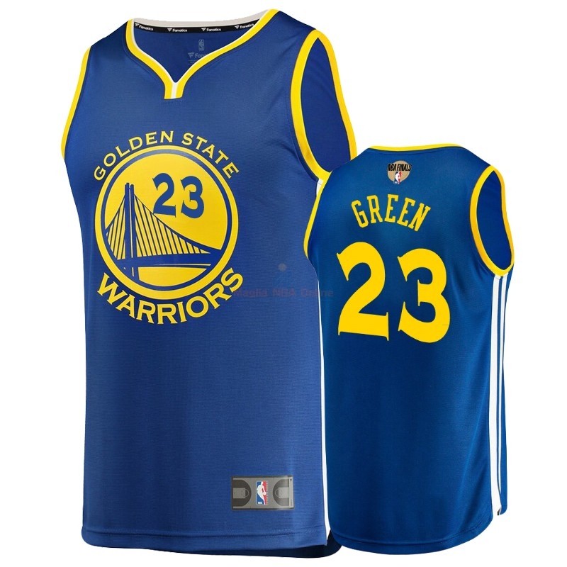 Maglia NBA Golden State Warriors 2019 Campionato Finali #23 Draymond Green Blu Icon Acquista