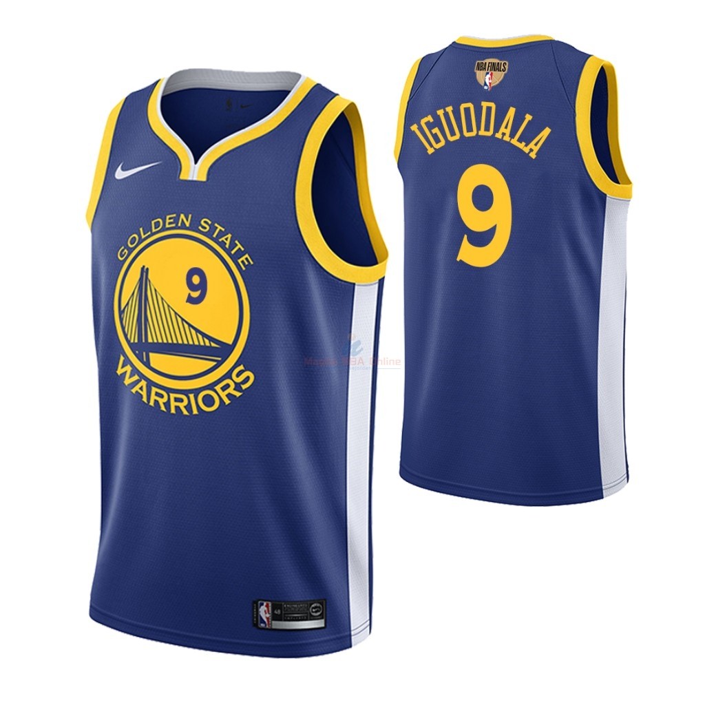 Maglia NBA Golden State Warriors 2019 Campionato Finali #9 Andre Iguodala Blu Icon Acquista