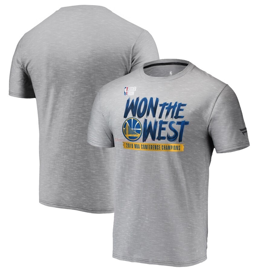 Maglia NBA Golden State Warriors 2019 Campionato Finali Manica corta Grigio Acquista