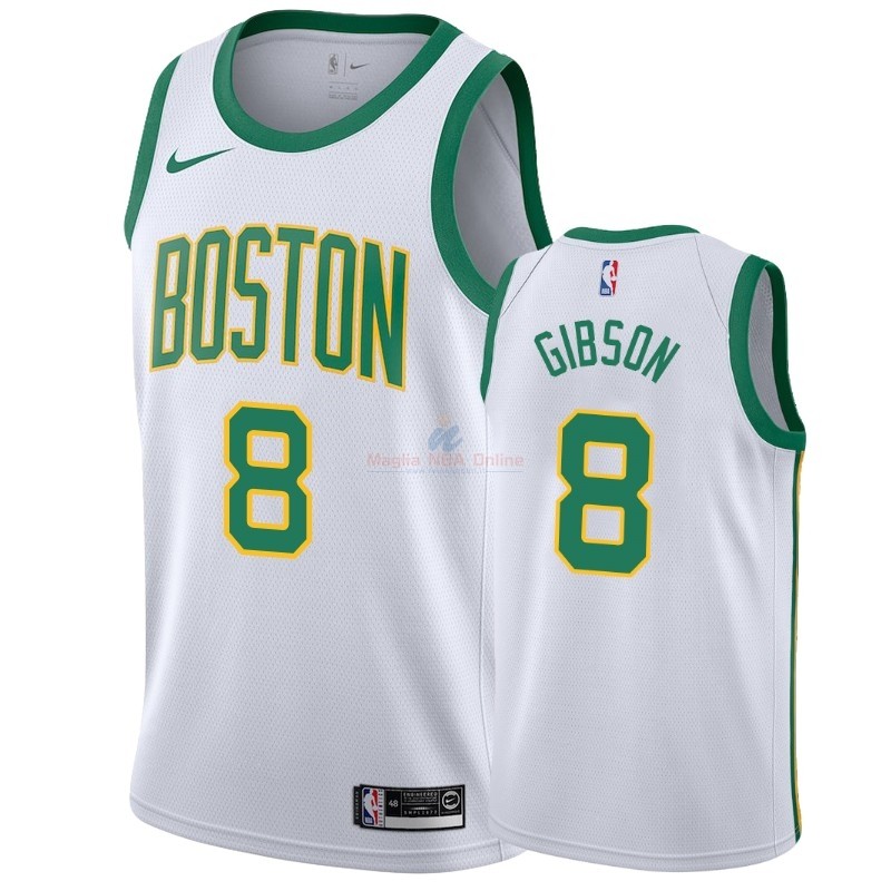 Maglia NBA Nike Boston Celtics #8 Jonathan Gibson Bianco Città Acquista