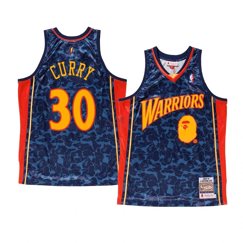 Maglia NBA Nike Golden State Warriors #30 Stephen Curry Blu Acquista