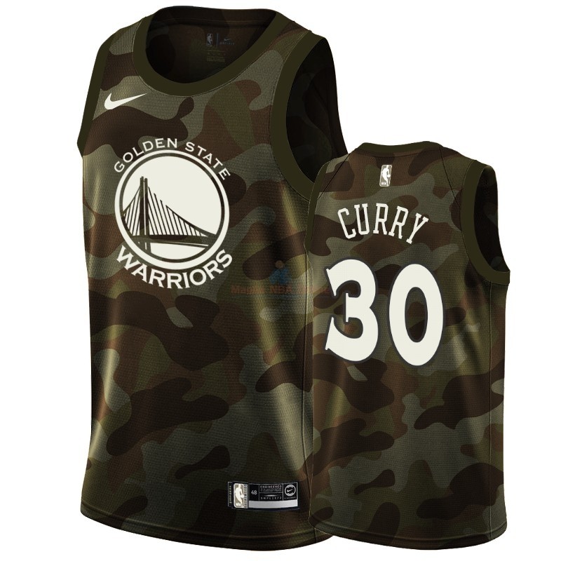 Maglia NBA Nike Golden State Warriors #30 Stephen Curry Camo 2019 Acquista