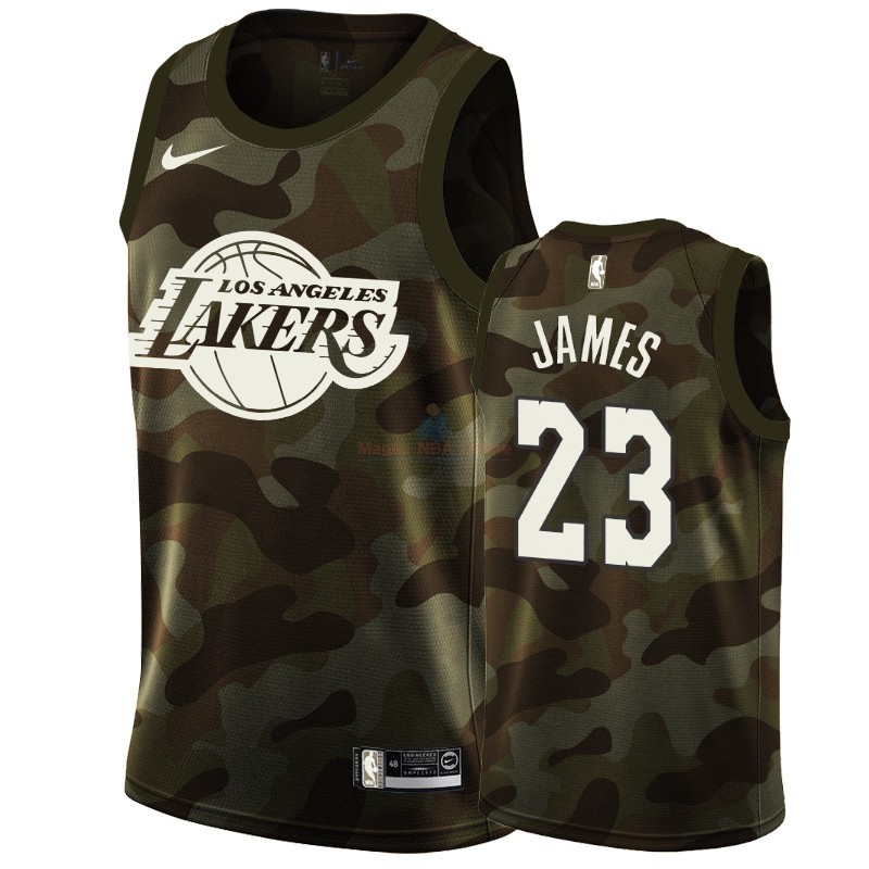 Maglia NBA Nike Los Angeles Lakers #23 LeBron James Camo 2019 Acquista