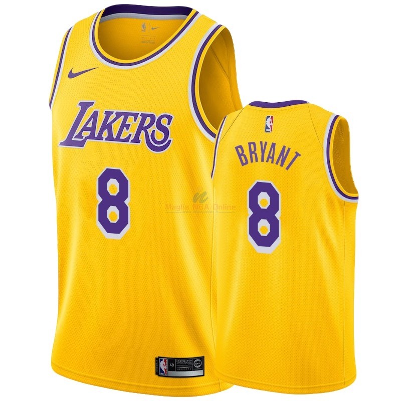 Maglia NBA Nike Los Angeles Lakers #8 Kobe Bryant Giallo Icon Acquista