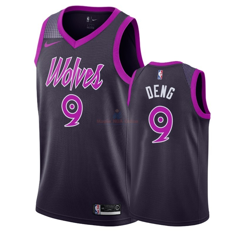 Maglia NBA Nike Minnesota Timberwolves #9 Luol Deng Nero Città 2018-19 Acquista