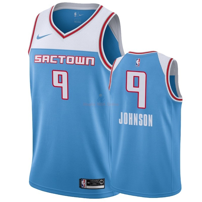 Maglia NBA Nike Sacramento Kings #9 B.J. Johnson Blu Città Acquista