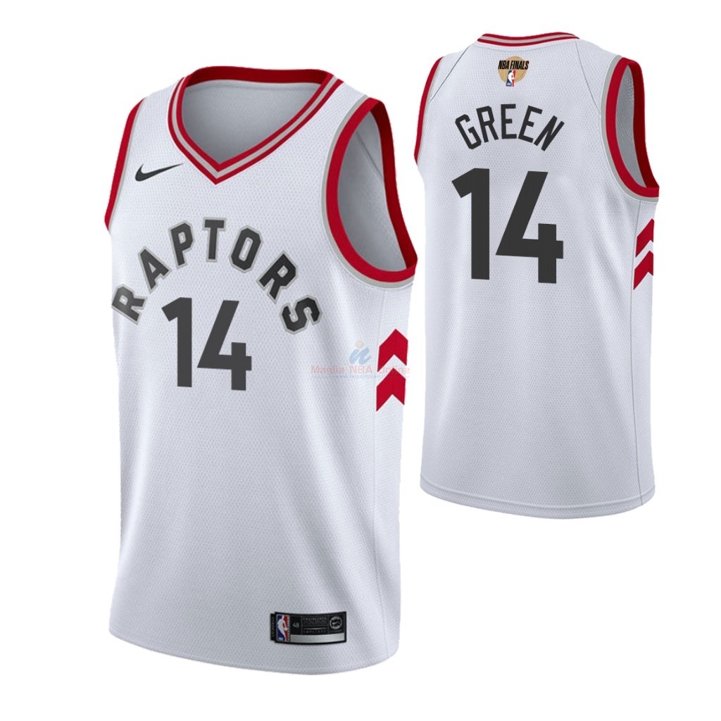 Maglia NBA Toronto Raptors 2019 Campionato Finali #14 Danny Green Bianco Association Acquista