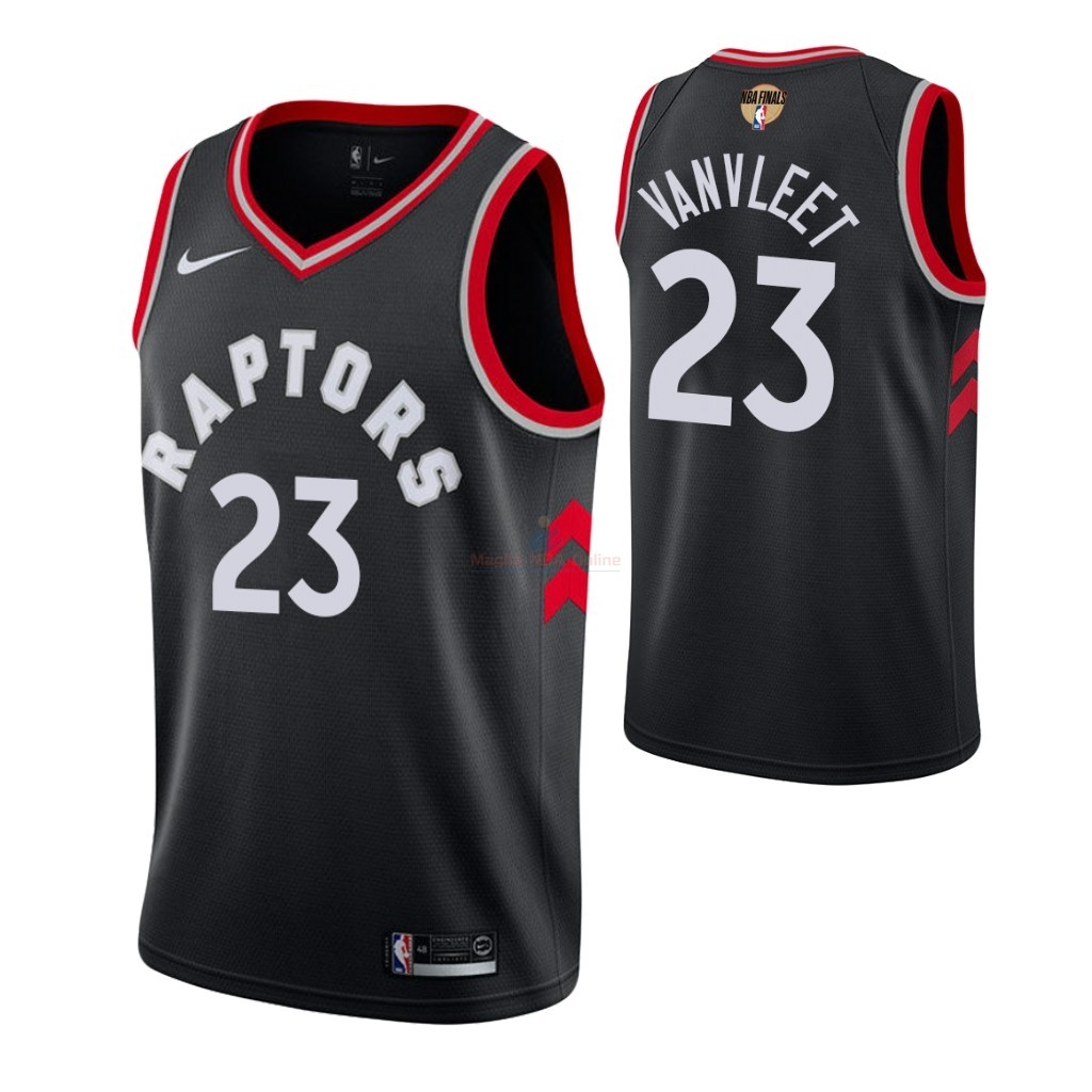 Maglia NBA Toronto Raptors 2019 Campionato Finali #23 Fred VanVleet Nero Statement Acquista