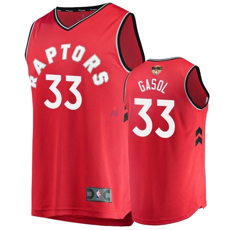 Maglia NBA Toronto Raptors 2019 Campionato Finali #33 Marc Gasol Rosso Icon Acquista