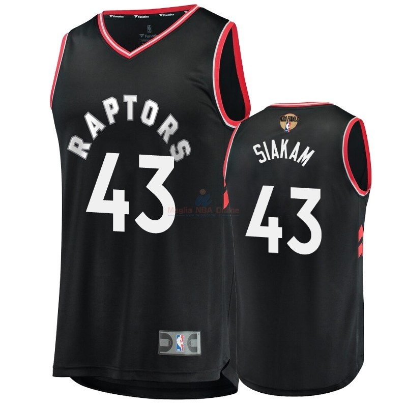 Maglia NBA Toronto Raptors 2019 Campionato Finali #43 Pascal Siakam Nero Statement Acquista