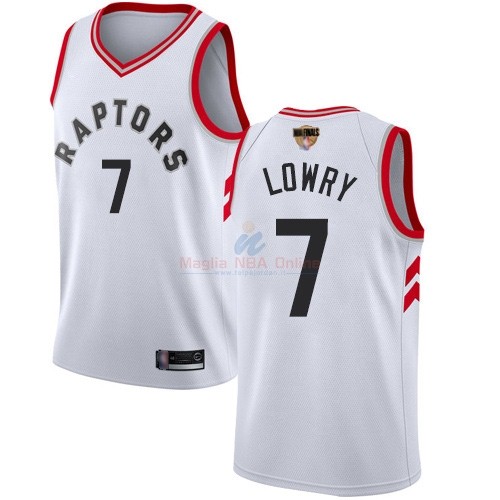 Maglia NBA Toronto Raptors 2019 Campionato Finali #7 Kyle Lowry Bianco Association Acquista