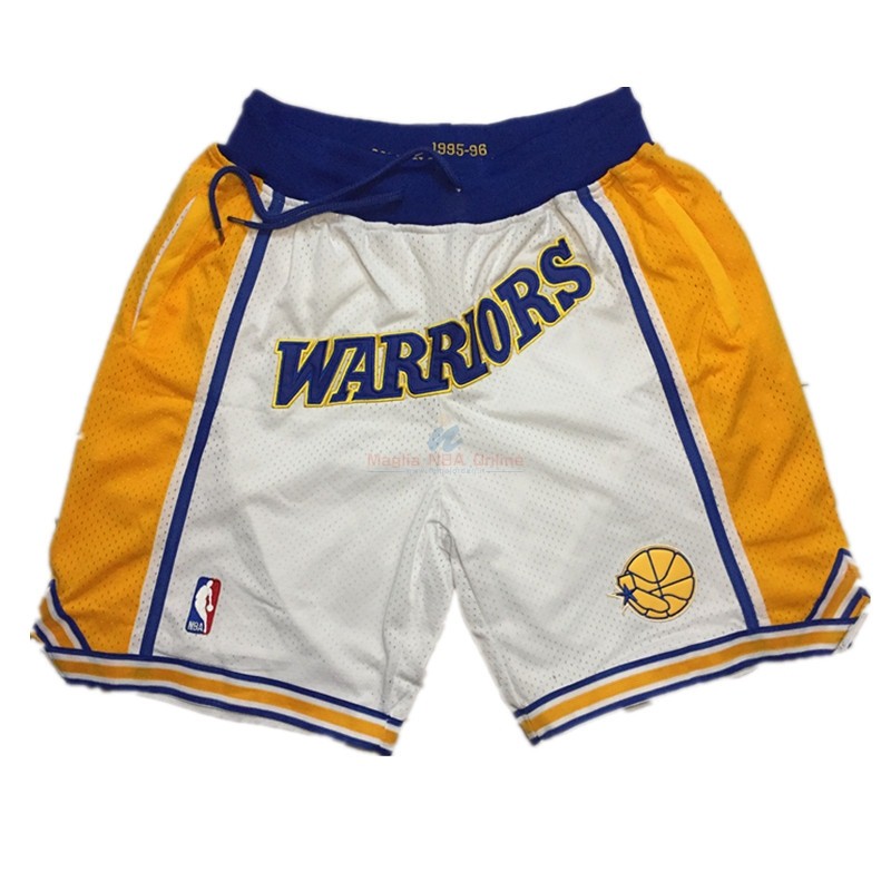 Pantaloni Basket Golden State Warriors Curry Bianco Acquista