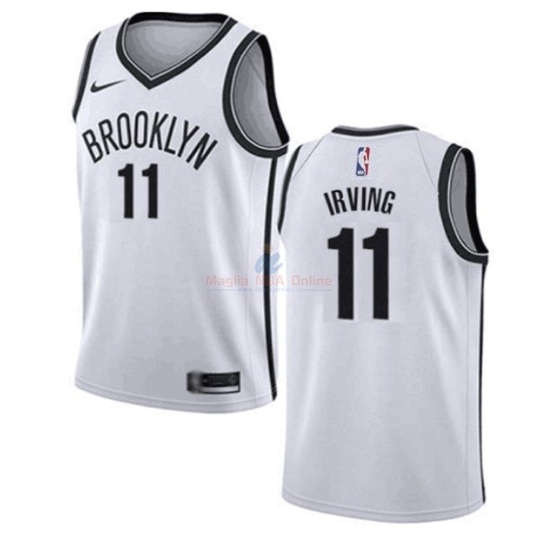 Maglia NBA Bambino Brooklyn Nets #11 Kyrie Irving Bianco Association 2019-20 Acquista