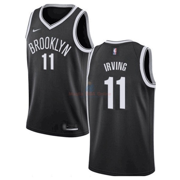 Maglia NBA Bambino Brooklyn Nets #11 Kyrie Irving Nero Icon 2019-20 Acquista