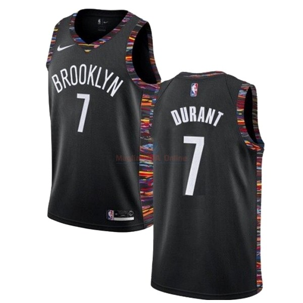 Maglia NBA Bambino Brooklyn Nets #7 Kevin Durant Nero Città 2019-20 Acquista