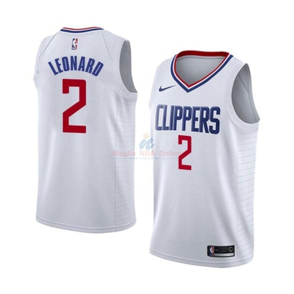 Maglia NBA Bambino Los Angeles Clippers #2 Kawhi Leonard Bianco Association 2019-20 Acquista