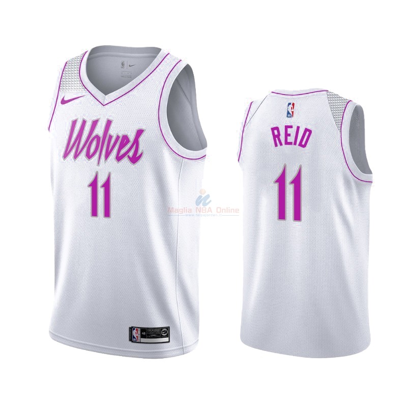 Maglia NBA Earned Edition Minnesota Timberwolves #11 Naz Reid Bianco 2019-20 Acquista