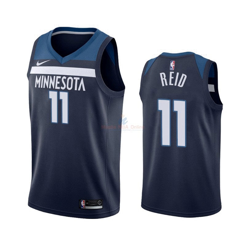 Maglia NBA Earned Edition Minnesota Timberwolves #11 Naz Reid Marino Icon 2019-20 Acquista