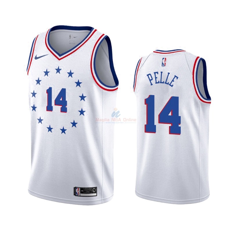 Maglia NBA Earned Edition Philadelphia Sixers #14 Norvel Pelle Bianco 2019-20 Acquista