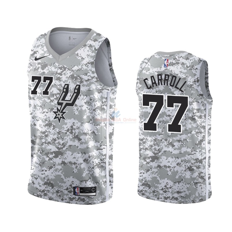 Maglia NBA Earned Edition San Antonio Spurs #77 DeMarre Carroll Gris 2019-20 Acquista