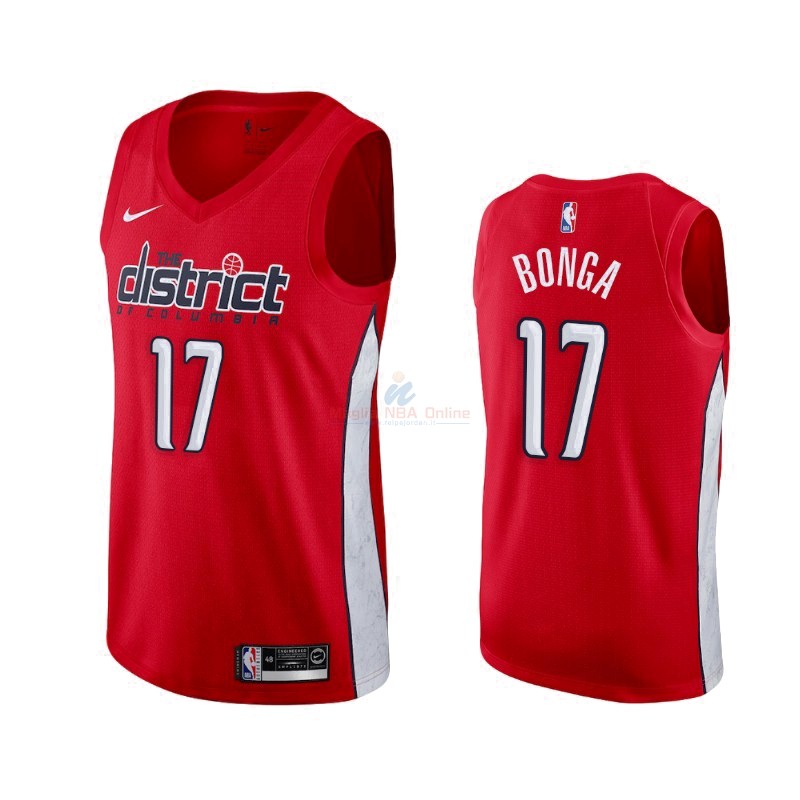 Maglia NBA Earned Edition Washington Wizards #17 Isaac Bonga Rosso 2019-20 Acquista