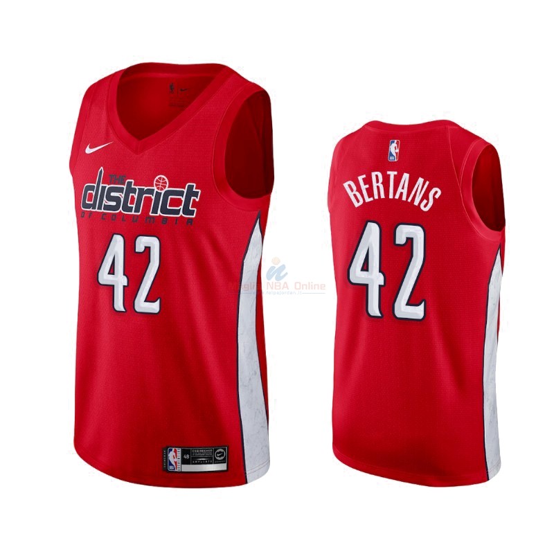 Maglia NBA Earned Edition Washington Wizards #42 Davis Bertans Rosso 2019-20 Acquista