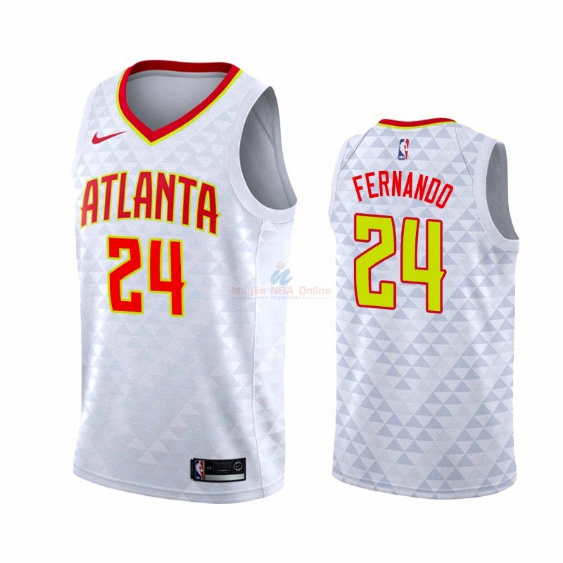 Maglia NBA Nike Atlanta Hawks #24 Bruno Fernando Bianco Association 2019-20 Acquista