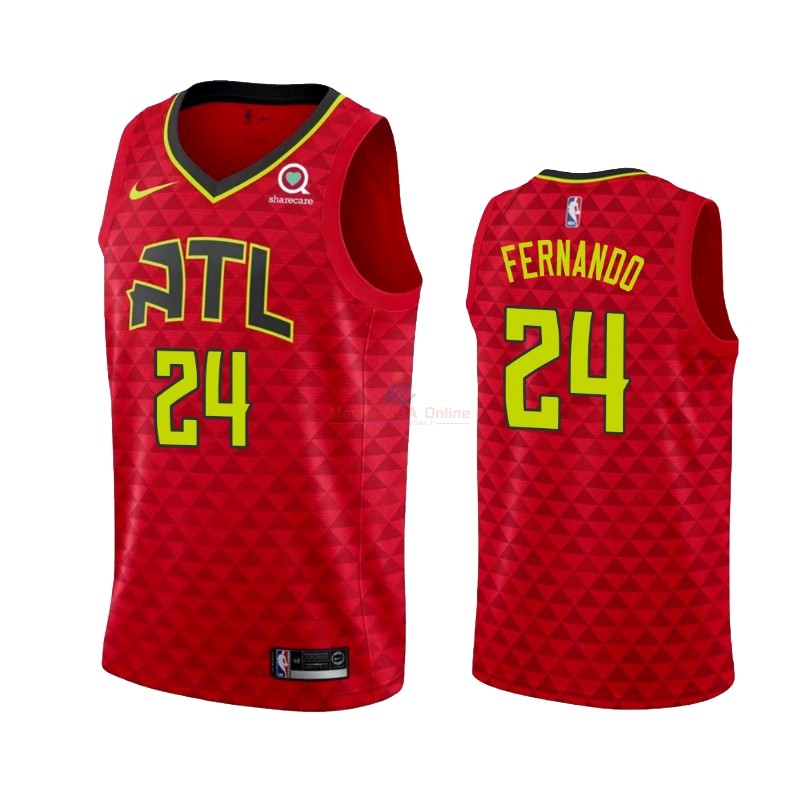 Maglia NBA Nike Atlanta Hawks #24 Bruno Fernando Rosso Statement 2019-20 Acquista