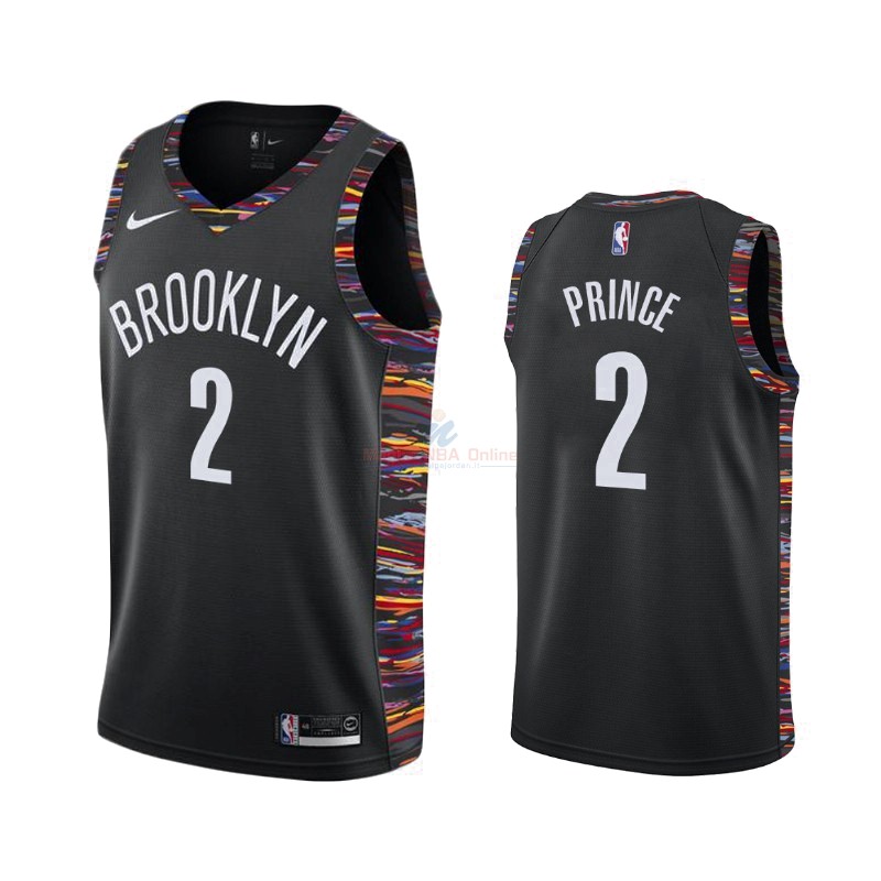 Maglia NBA Nike Brooklyn Nets #2 Taurean Prince Nike Nero Città 2019-20 Acquista