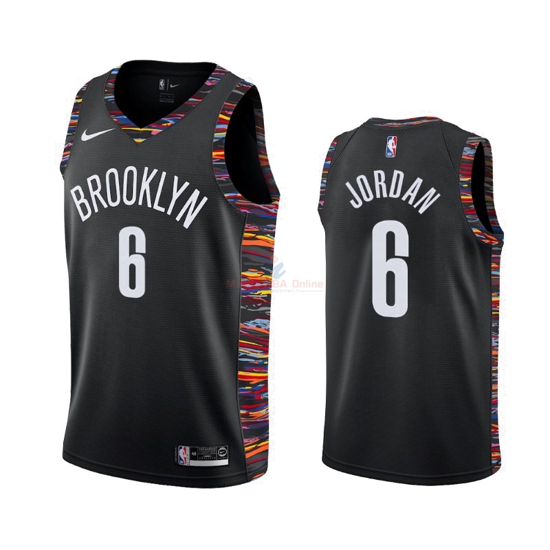 Maglia NBA Nike Brooklyn Nets #6 DeAndre ordan Nike Nero Città 2019-20 Acquista