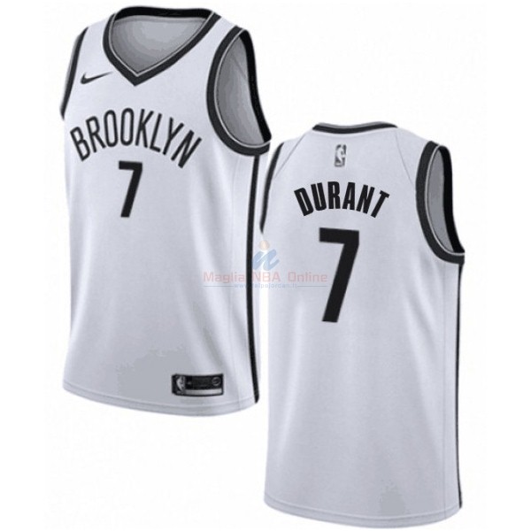Maglia NBA Nike Brooklyn Nets #7 Kevin Durant Bianco Association 2019-20 Acquista